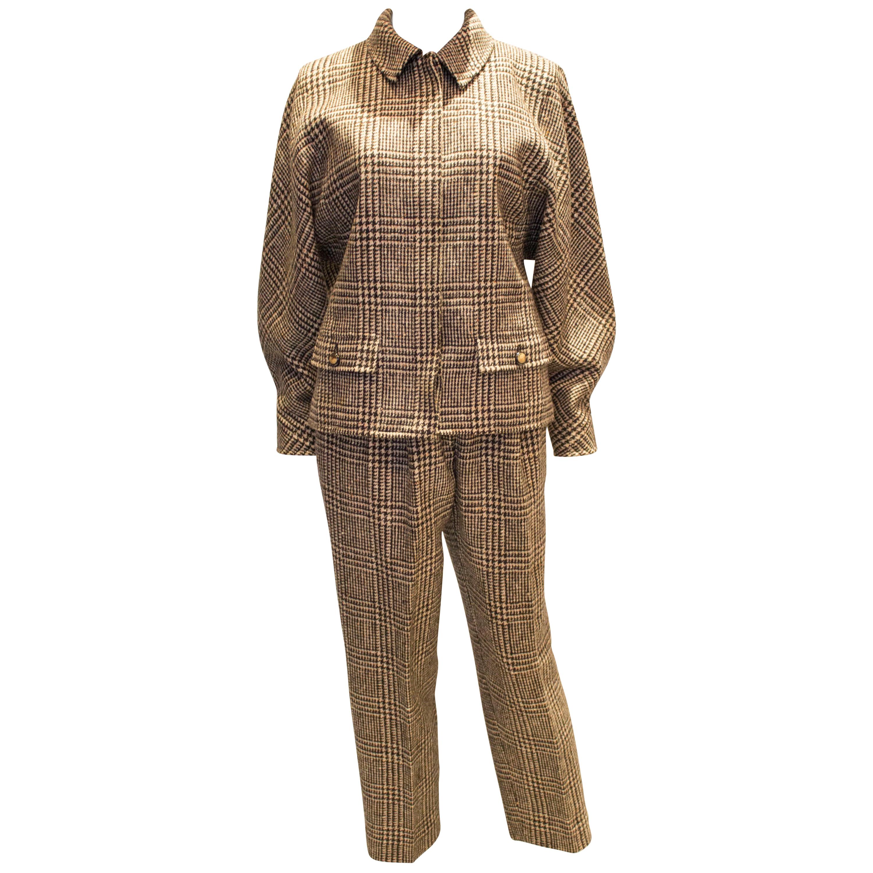 Valentino Roma Pantalon de costume brun style d\u2019affaires Mode Costumes Pantalons de costume 