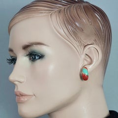 Vintage VALENTINO V Logo Enamel Earrings