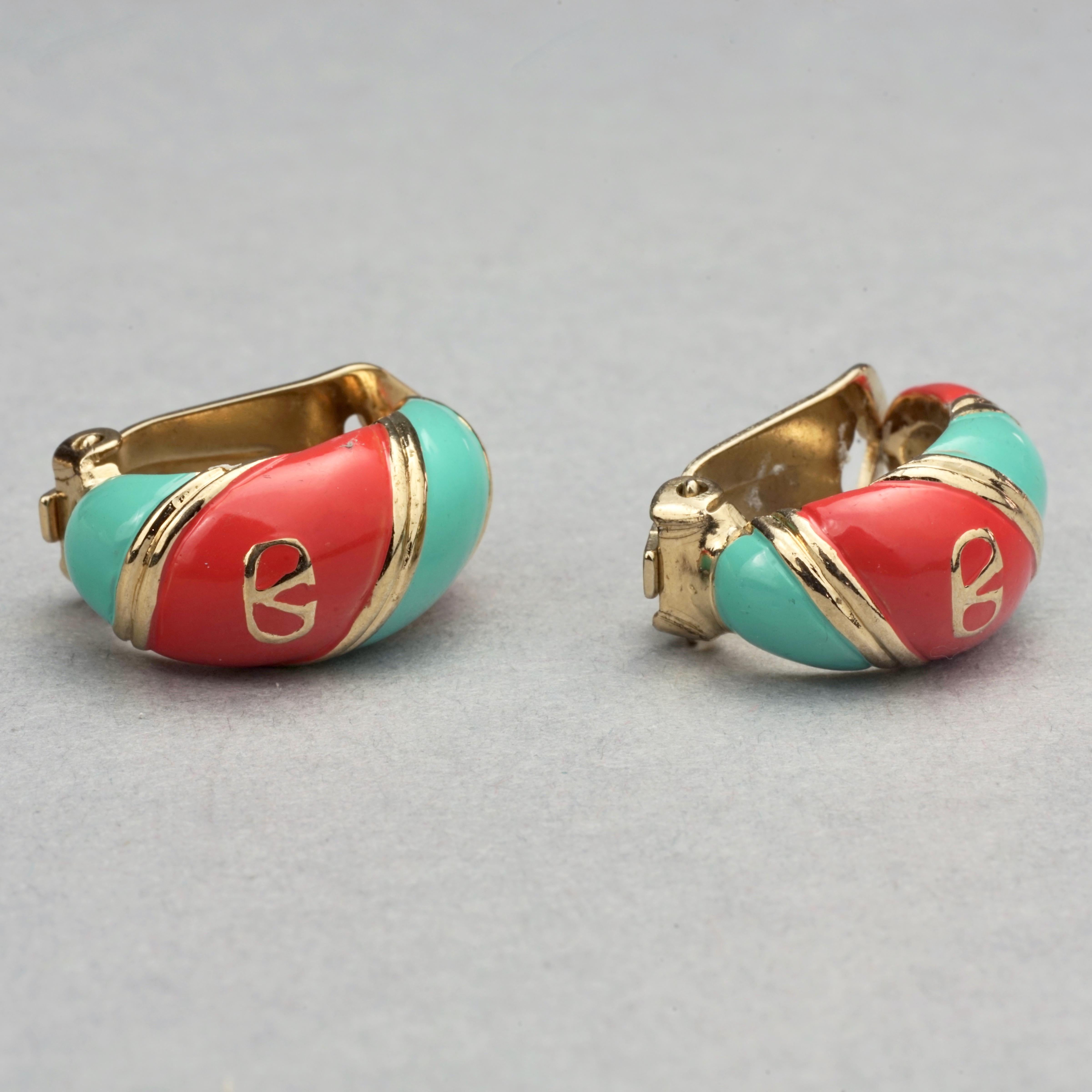 valentino earrings v logo