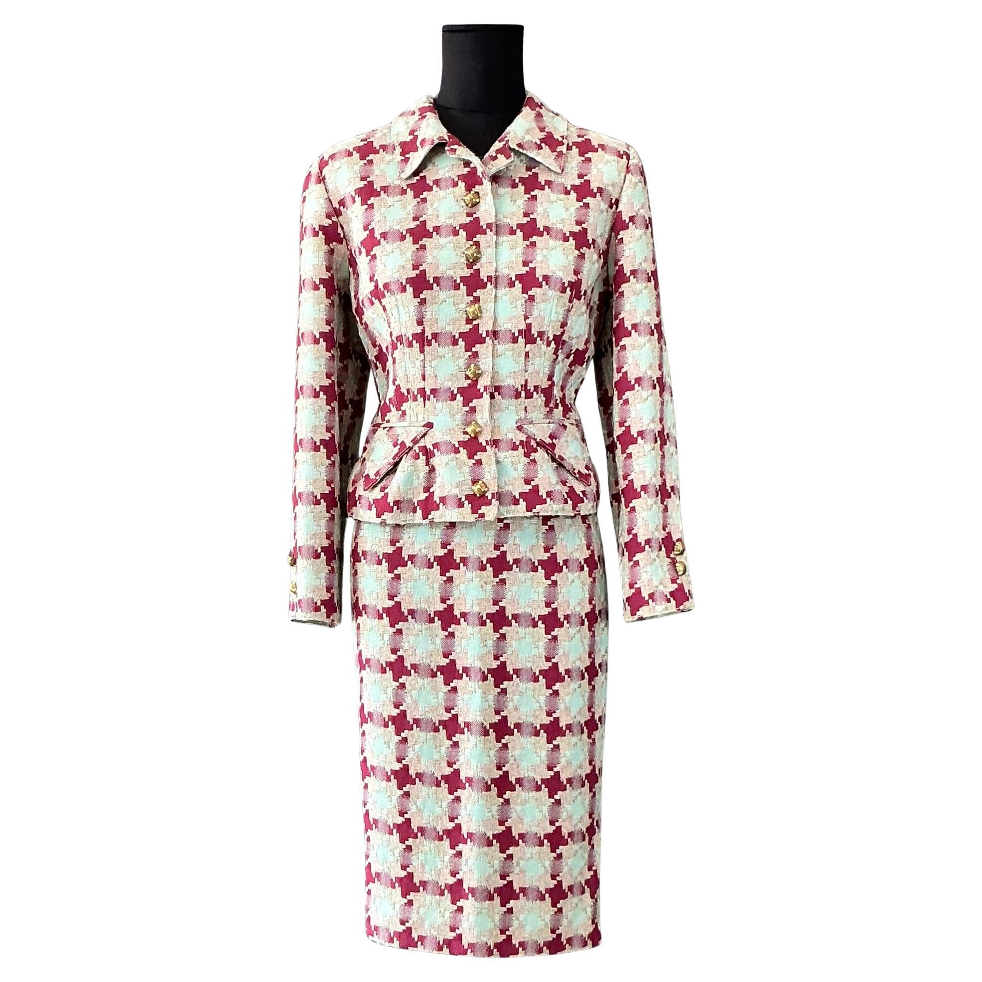 Vintage Valentino Woven Skirt Suit For Sale
