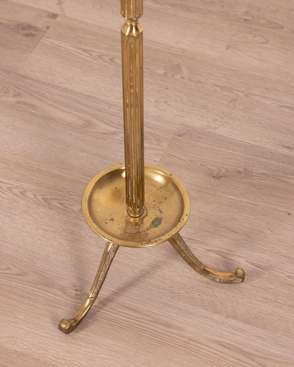 Vintage valet stand 60's golden brass and wood Italian design  4