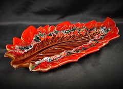 Vintage Vallauris Large Dish – 50 cm Pocket Tray with Signature - 2Y197