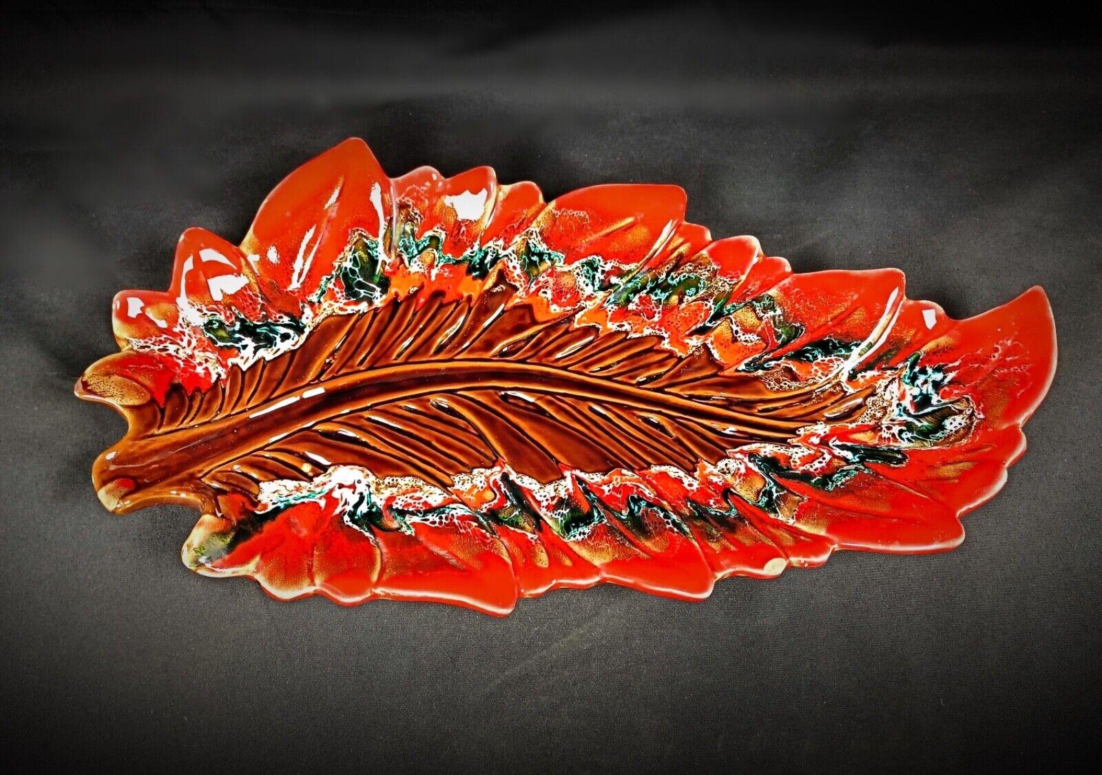 French Vintage Vallauris Large Dish – 50 cm Pocket Tray with Signature - 2Y197 For Sale