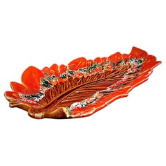 Vintage Vallauris Large Dish – 50 cm Pocket Tray with Signature - 2Y197