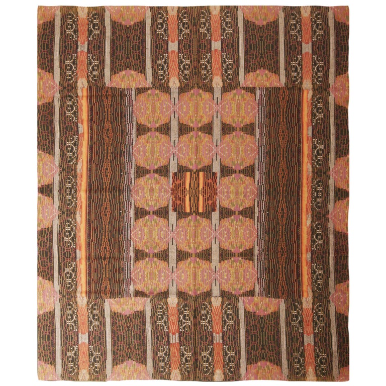 Vintage Van Campen Style Needlepoint With Geometric Patterns By Rug and ...