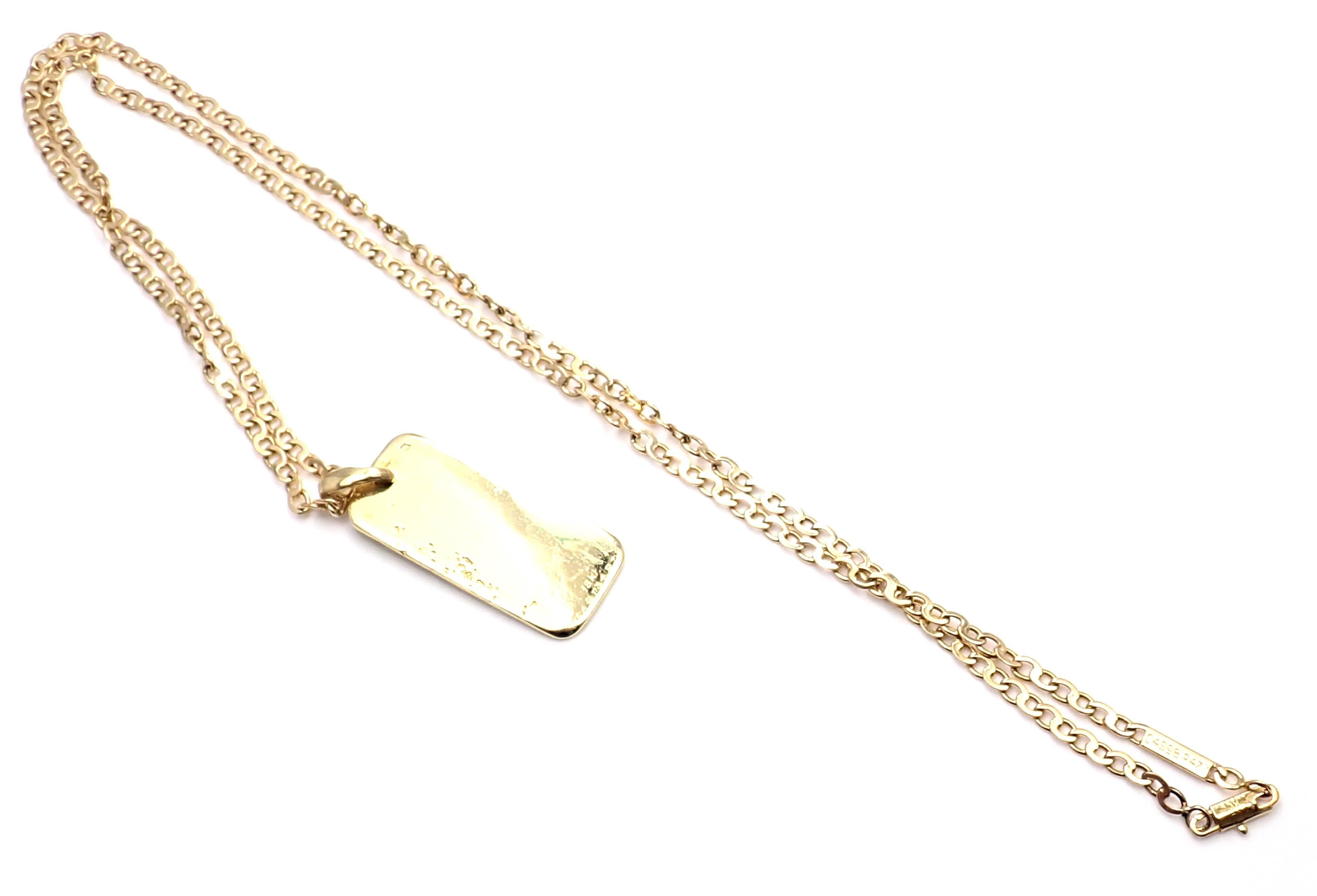 Vintage Van Cleef & Arpels Link Chain Aquarius Yellow Gold Pendant Necklace 3