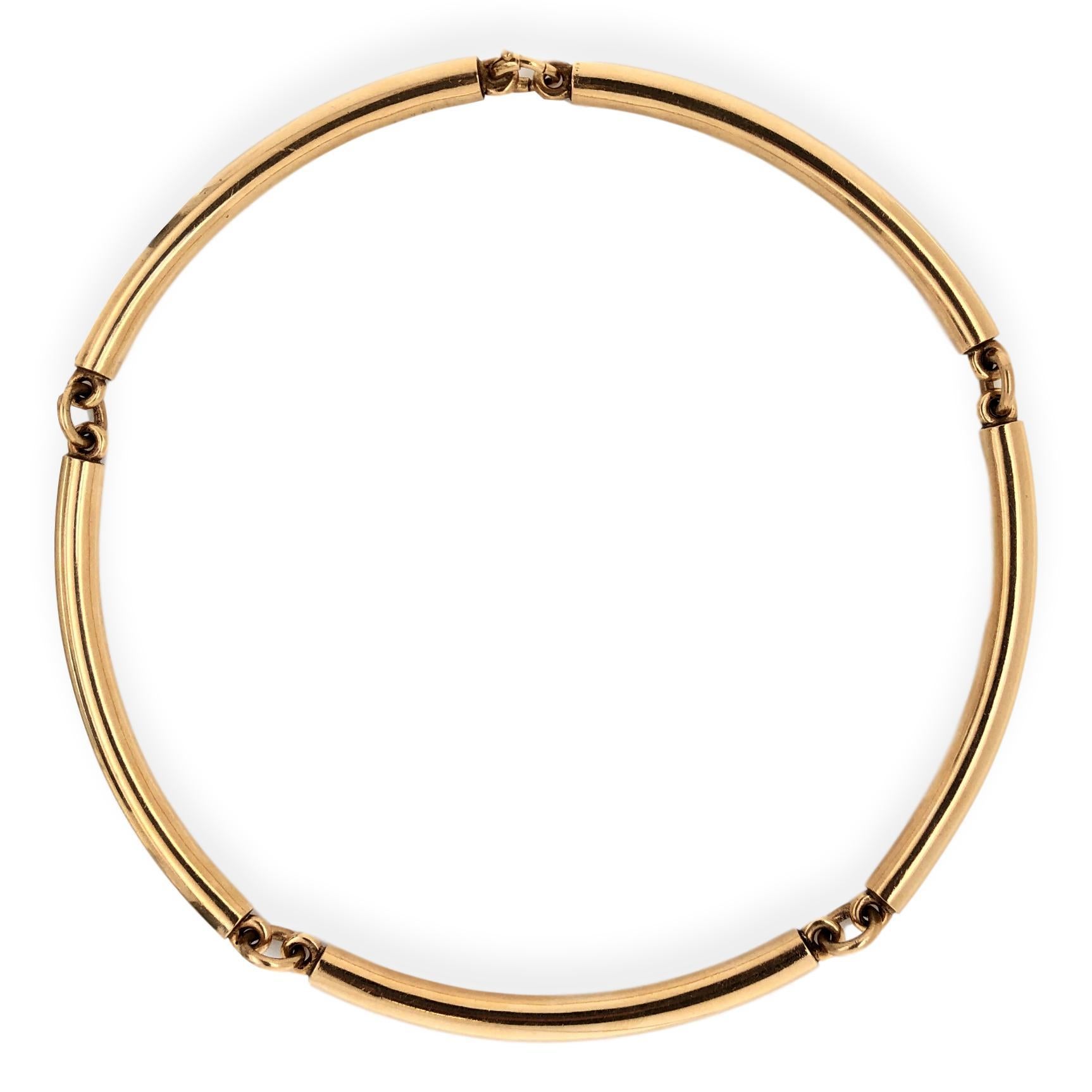 Articulated Choker necklace by Van Cleef and Arpels. The 14k 3/16