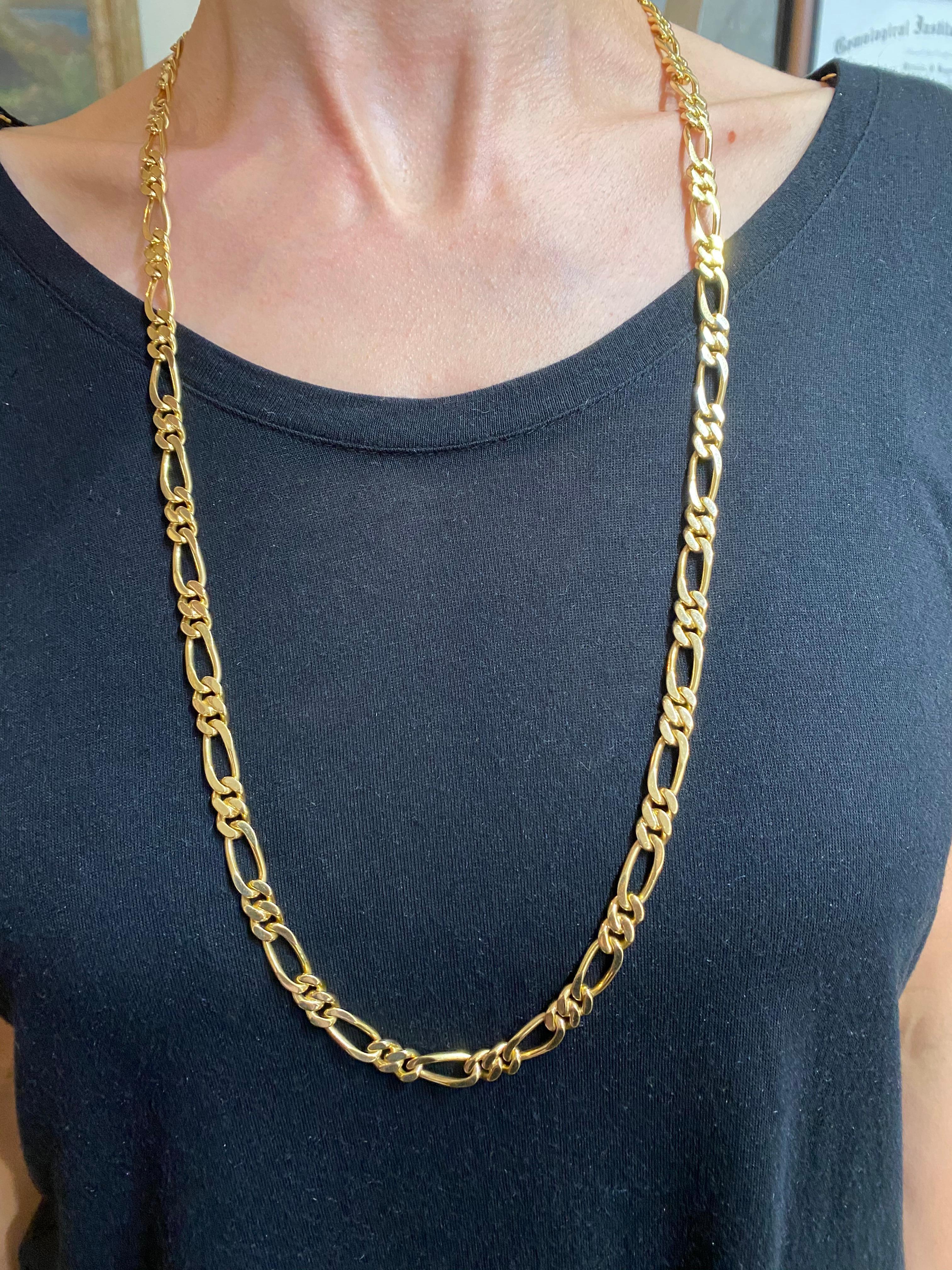 Vintage Van Cleef and Arpels Yellow Gold Link Chain Necklace 2