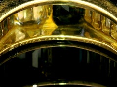 Vintage Van Cleef & Arpels 18k Gold 3.4ctw Sapphire Diamond Emerald Cut Ring