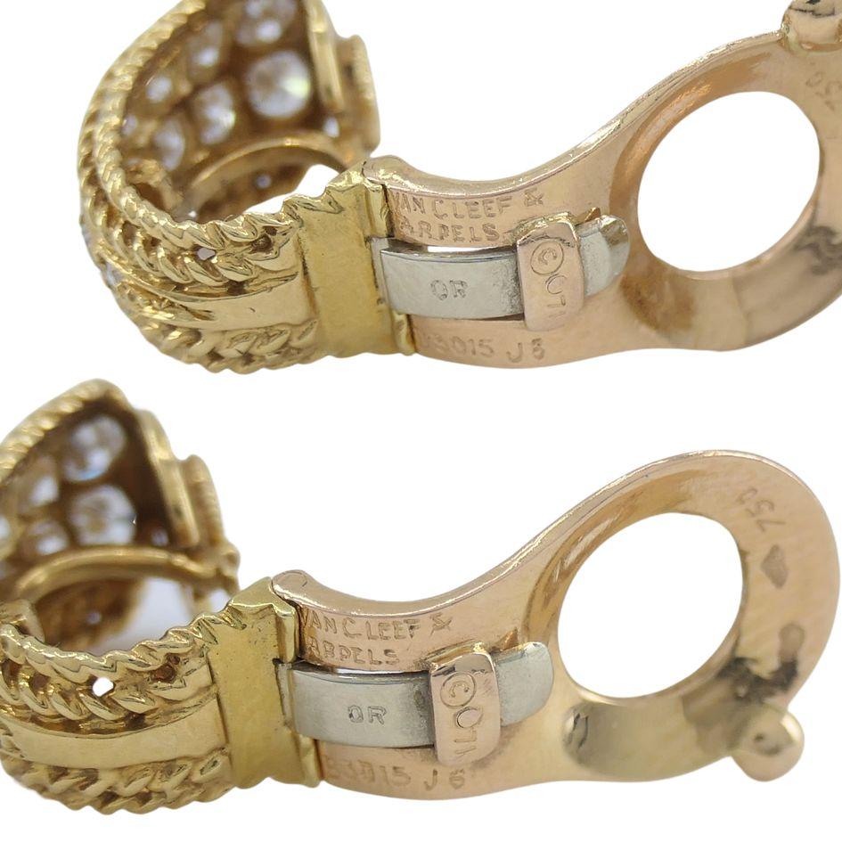 Vintage Van Cleef & Arpels 18k Gold Diamond Gemstone Interchangeable Earrings For Sale 11