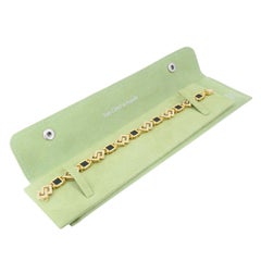 Vintage Van Cleef & Arpels 18k Gold Diamond Onyx Bracelet