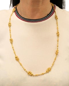 Vintage Van Cleef & Arpels 18k Gold Nuggets Chain Necklace