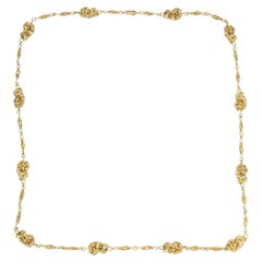 Vintage Van Cleef & Arpels 18k Gold Nuggets Chain Necklace