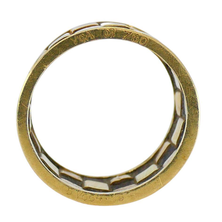 Anello Vintage Van Cleef & Arpels in oro 18k con fascia in legno 5,5 in vendita 3