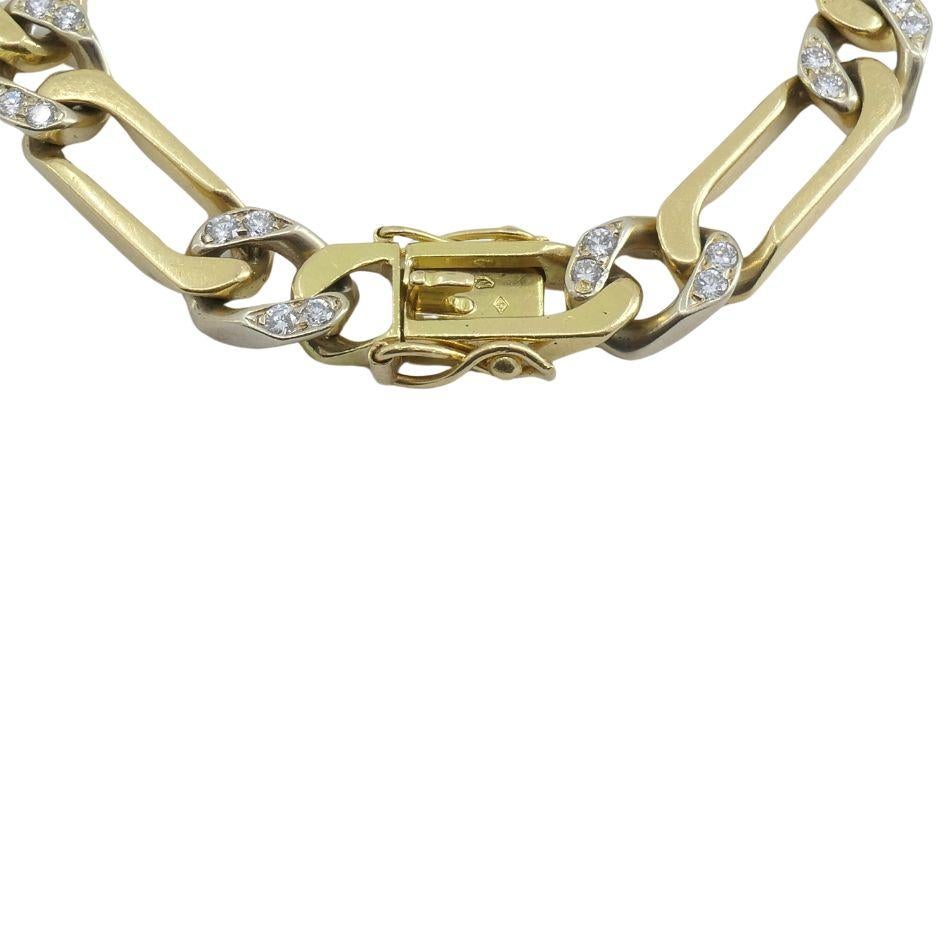 Vintage Van Cleef & Arpels 18k Two-tone Gold Diamond Link Bracelet 7