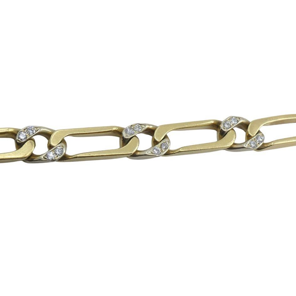 Vintage Van Cleef & Arpels 18k Two-tone Gold Diamond Link Bracelet 3