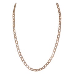 Vintage Van Cleef & Arpels 18k Two Tone Gold Octagonal Link Long Chain