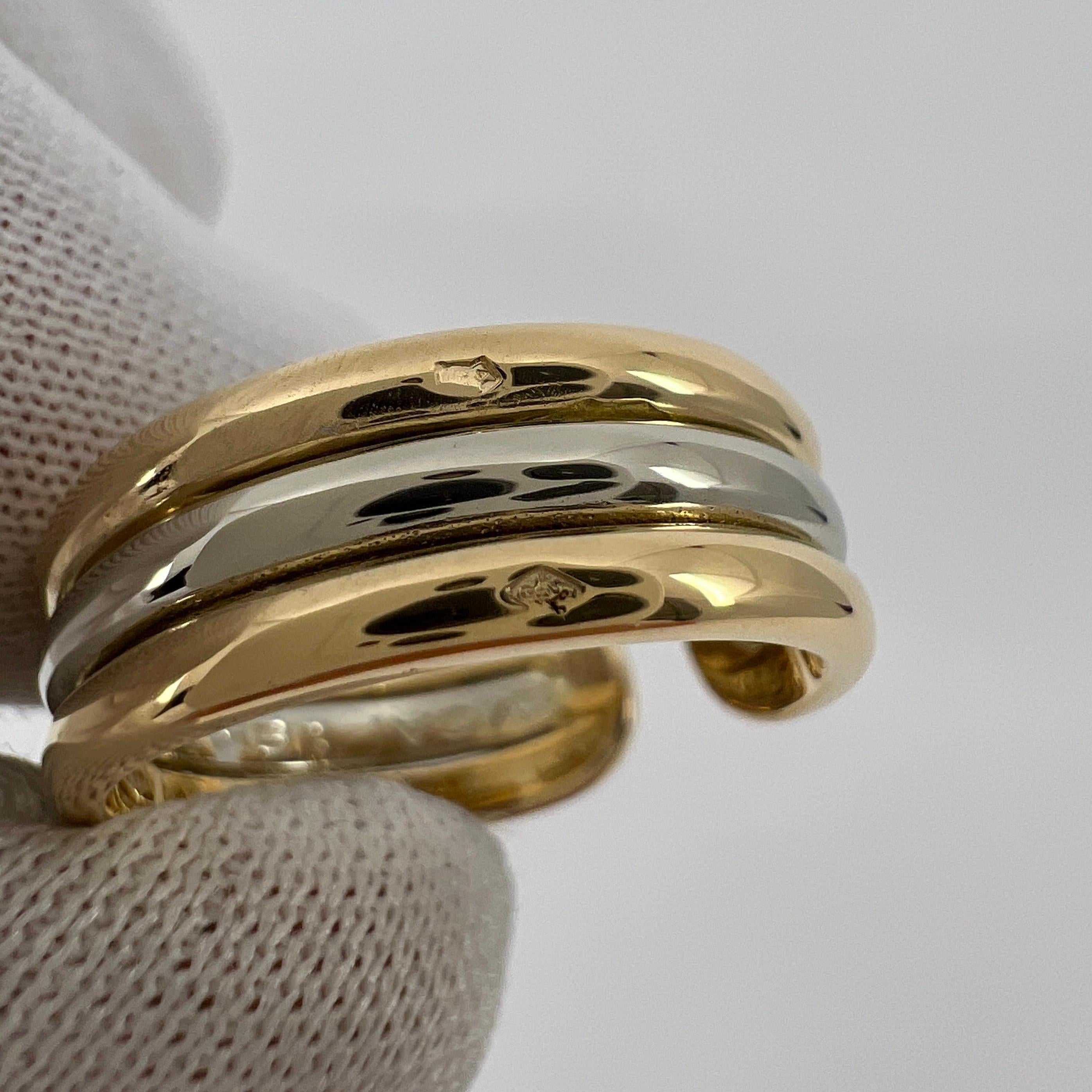 Vintage Van Cleef & Arpels 18k White & Yellow Gold Open Band Ring 5