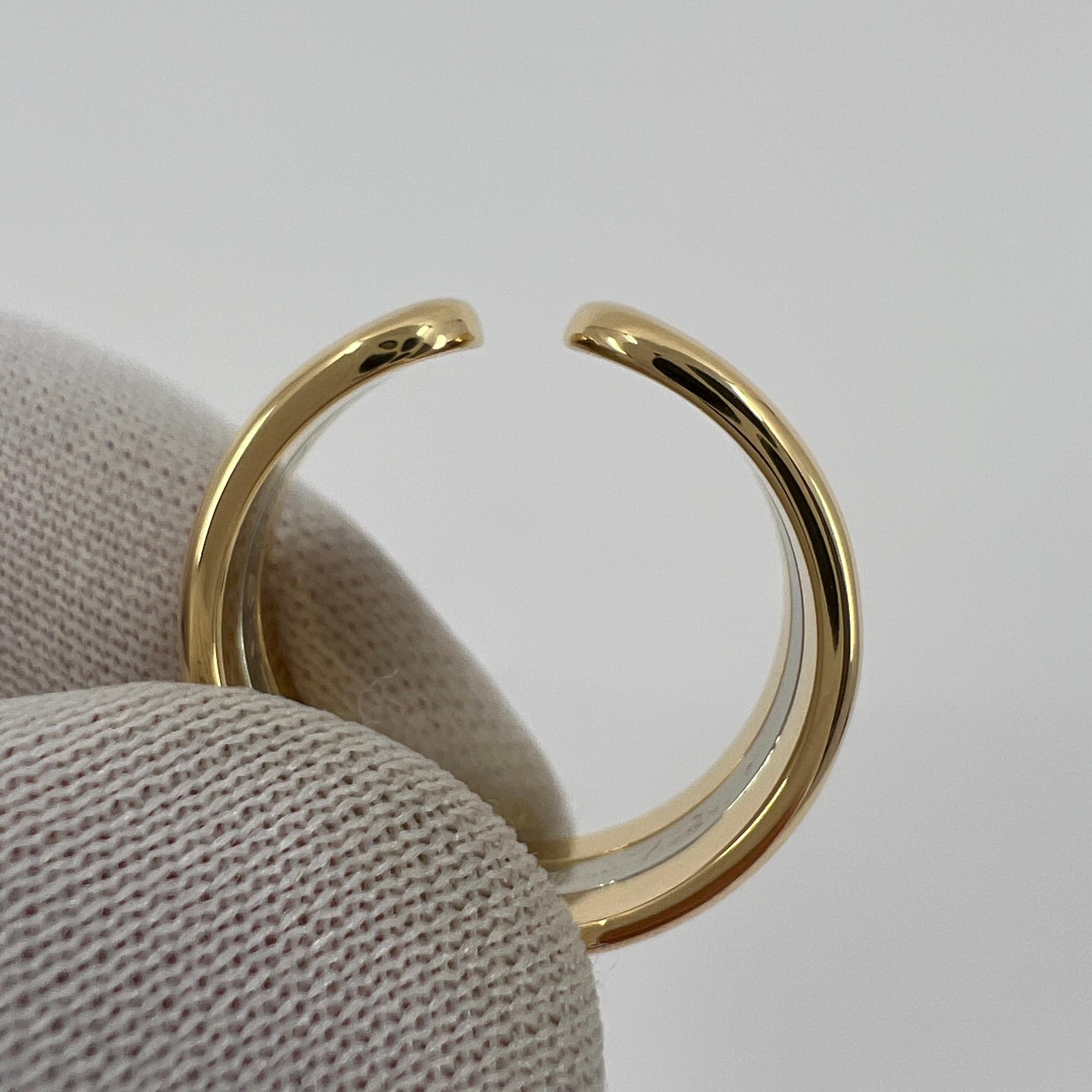 Vintage Van Cleef & Arpels 18k White & Yellow Gold Open Band Ring 1