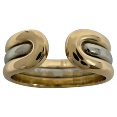 Offener Vintage Van Cleef & Arpels 18k Weiß- und Gelbgold-Ring