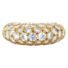 Vintage Van Cleef & Arpels, 18K Yellow Gold and Diamond Bombé Ring