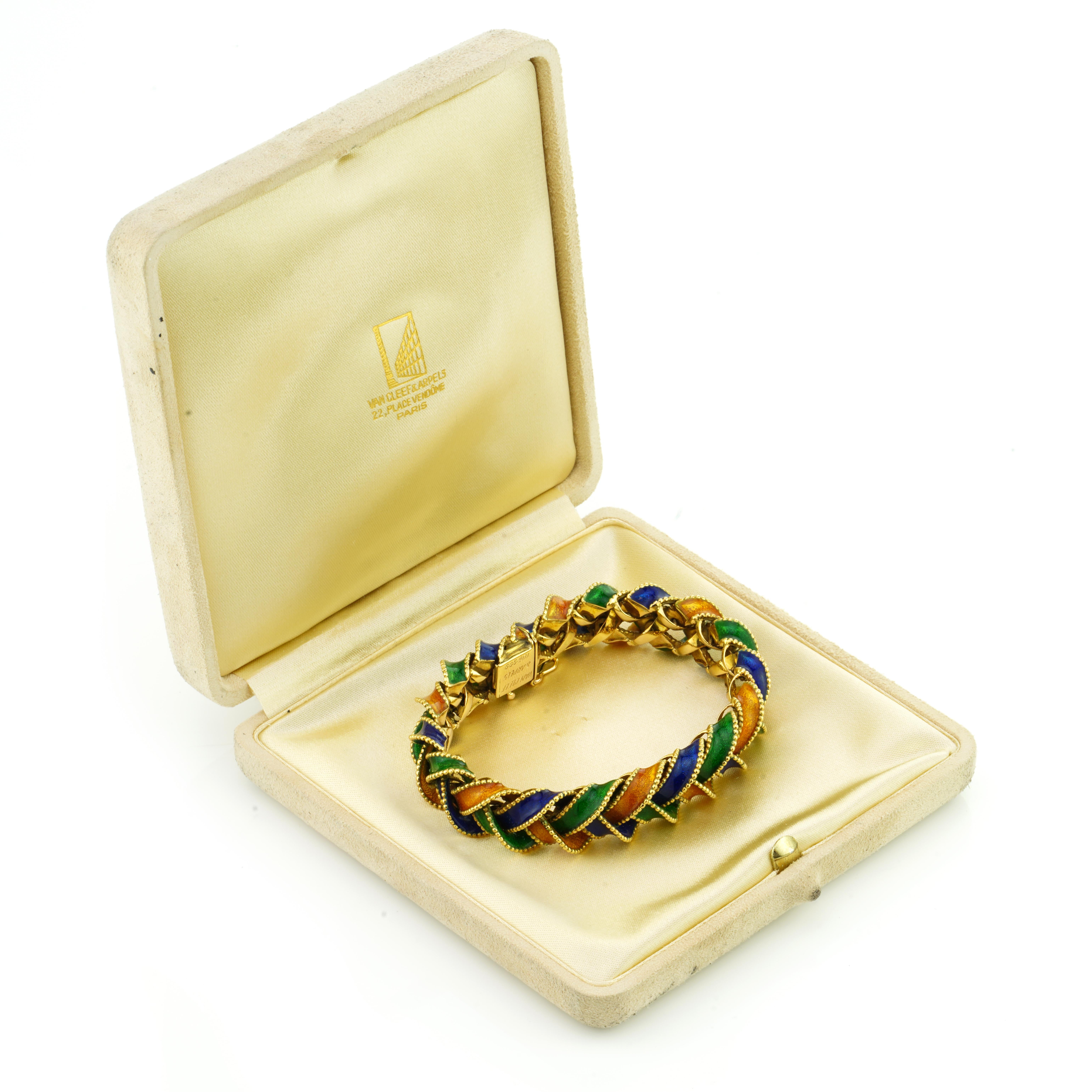 vintage enamel bracelets