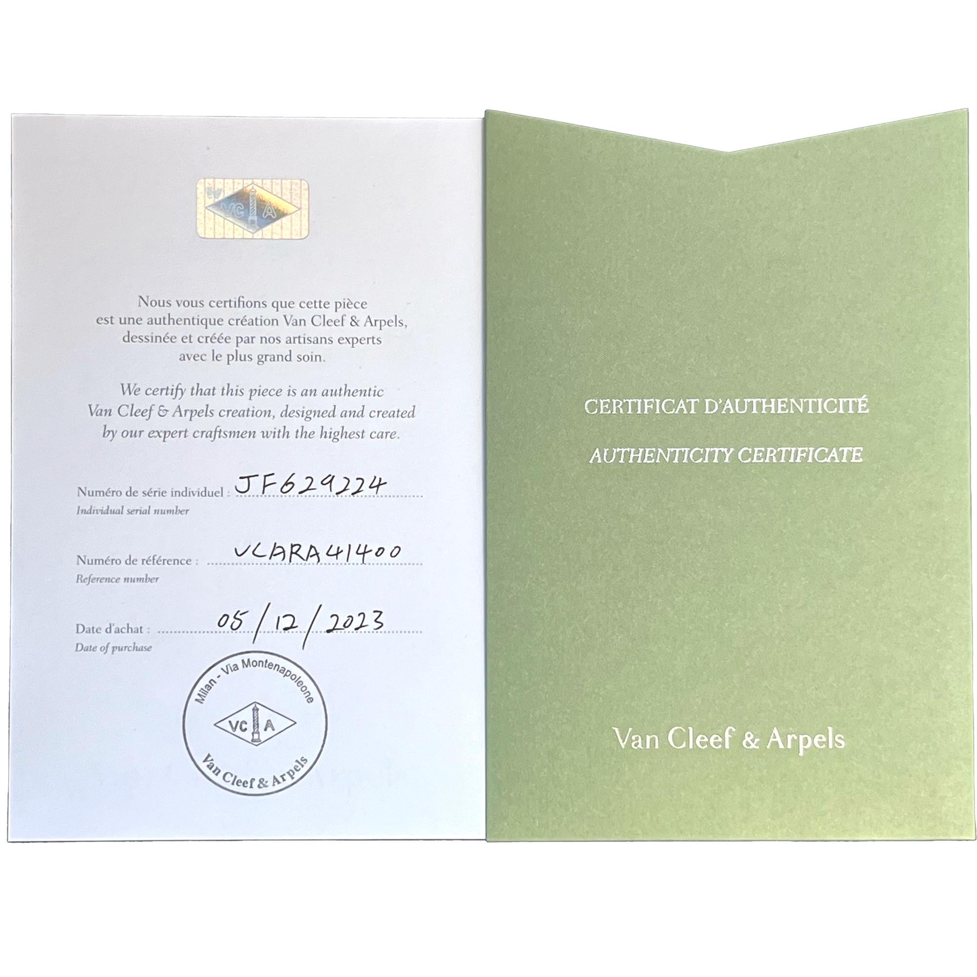 Vintage Van Cleef & Arpels Alhambra 5 Motif Diamant or jaune 18k Pour femmes en vente