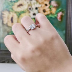 Vintage Van Cleef & Arpels Arno Alhambra Diamond 18k White Gold Ring