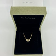 Vintage Van Cleef & Arpels Blue Sapphire & Diamond Ribbon Bow 18k Gold Necklace