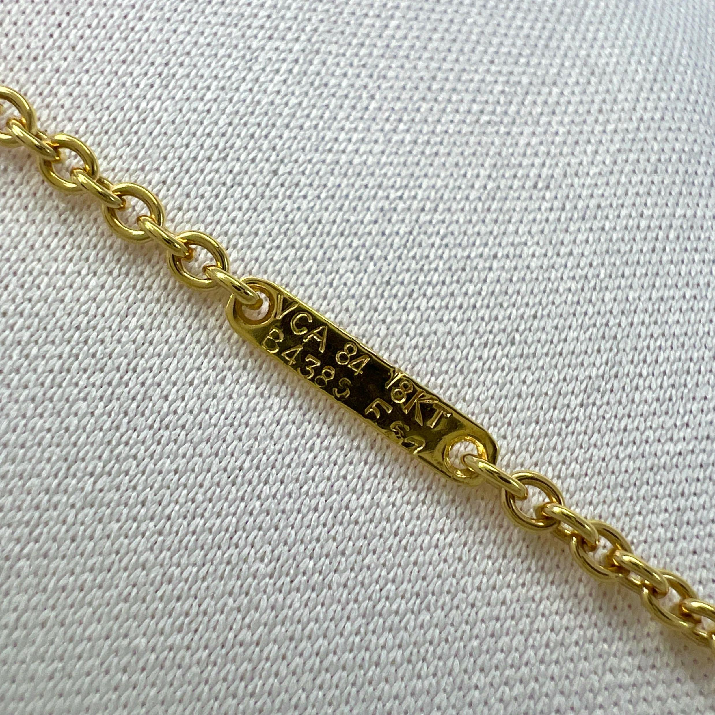 Vintage Van Cleef & Arpels Blue Sapphire & Diamond Ribbon Bow 18k Gold Necklace For Sale 2