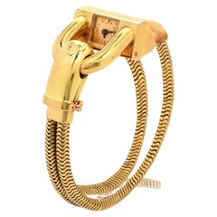 Van Cleef & Arpels Cadenas montre vintage en or jaune 18 carats