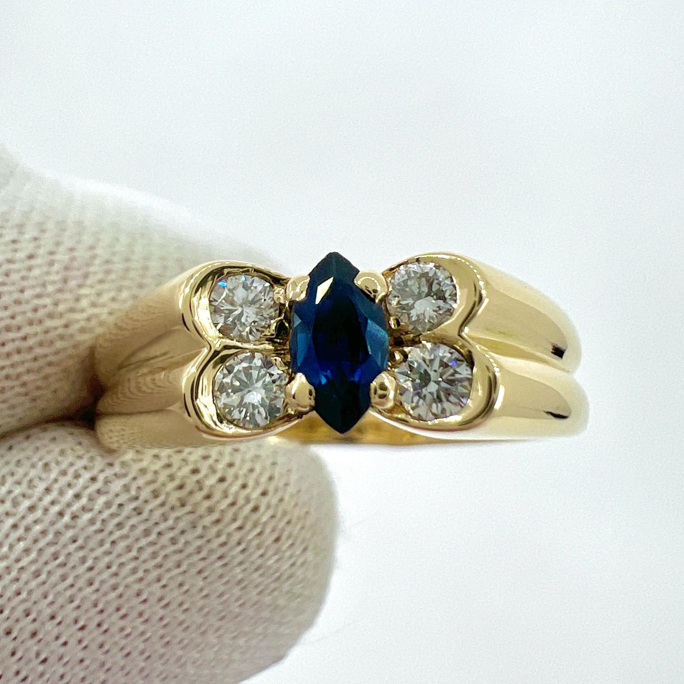 Van Cleef and Arpels bague marquise papillon bleu profond En vente sur 1stDibs bague papillon van cleef