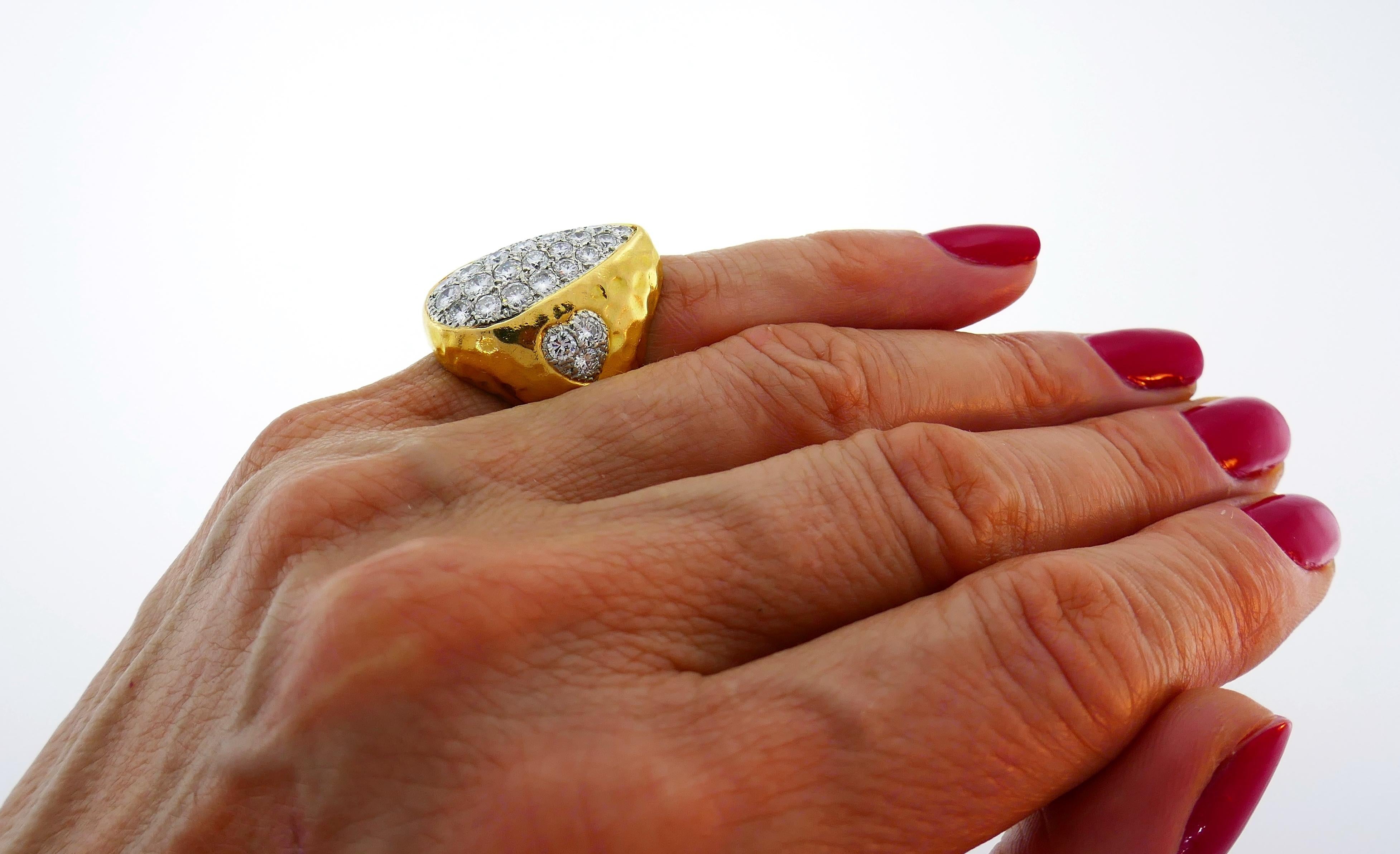 Vintage Van Cleef & Arpels Diamond 18k Yellow Gold Ring 2