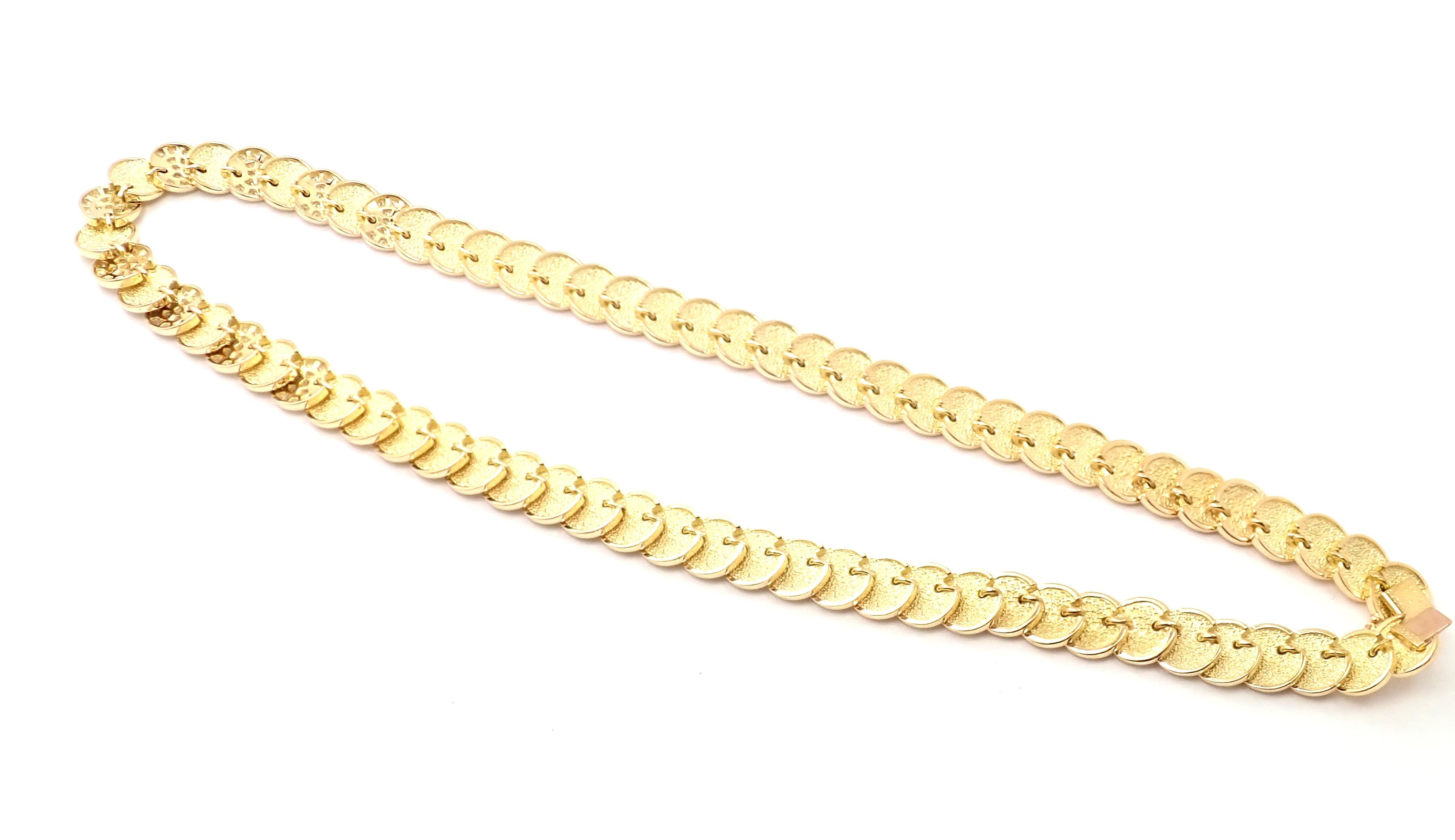Van Cleef & Arpels Diamant- und Gelbgold-Scheiben-Halskette im Angebot 4