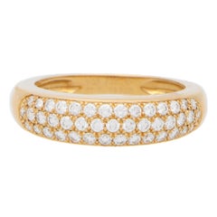 Vintage Van Cleef & Arpels Diamond Band Ring Set in 18k Yellow Gold