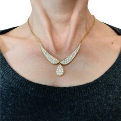 Vintage Van Cleef & Arpels Diamond Necklace 18k Gold
