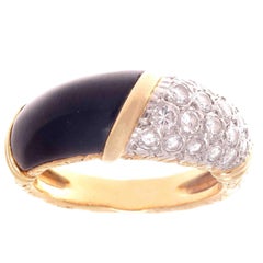 Vintage Van Cleef & Arpels Diamond Onyx Gold Ring