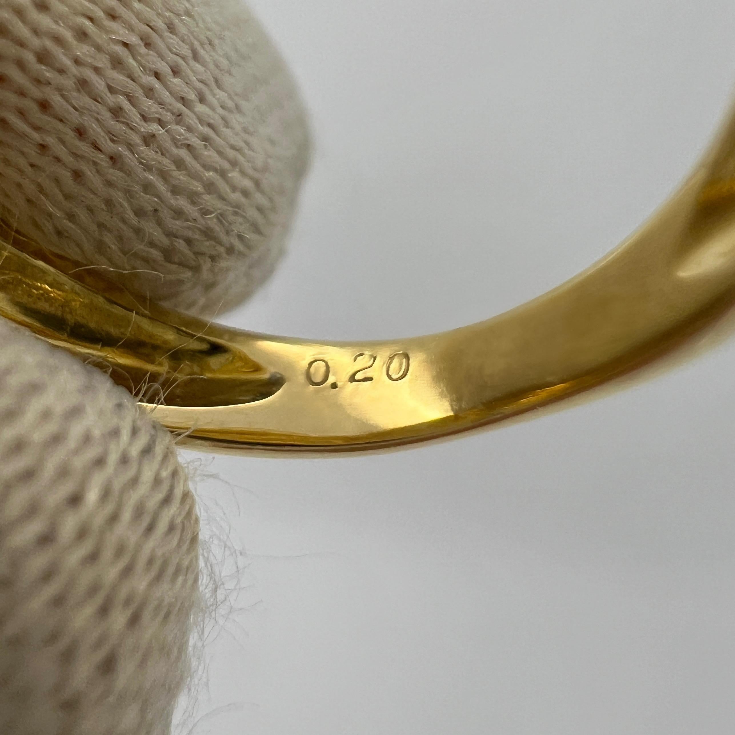 Vintage Van Cleef & Arpels Diamond Papillion Butterfly 18k Yellow Gold Ring For Sale 2