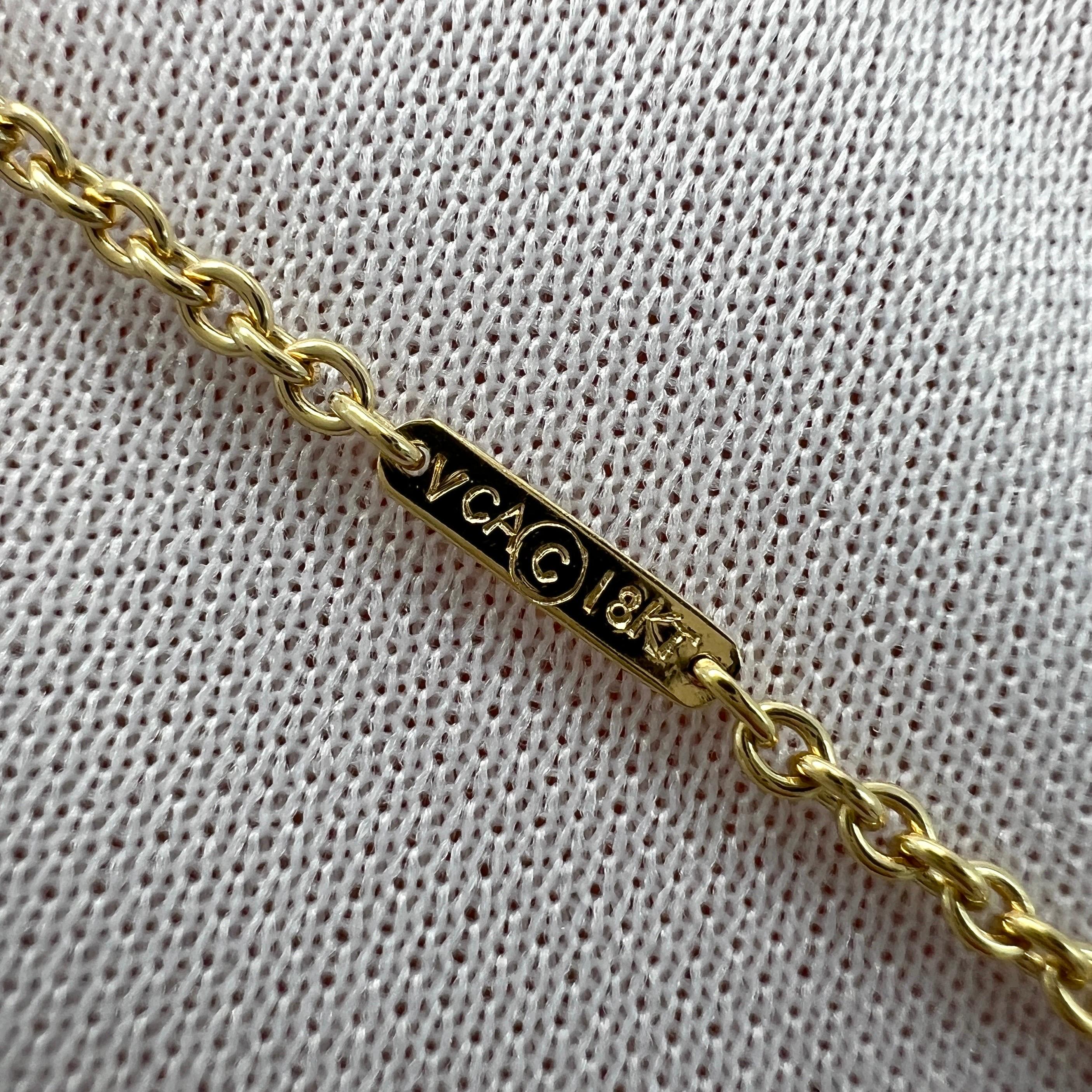 Vintage Van Cleef & Arpels Diamond Ribbon Bow 18k Yellow Gold Pendant Necklace 2