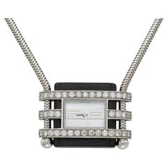 Vintage Van Cleef 
Arpels Diamond Watch Pendant Necklace