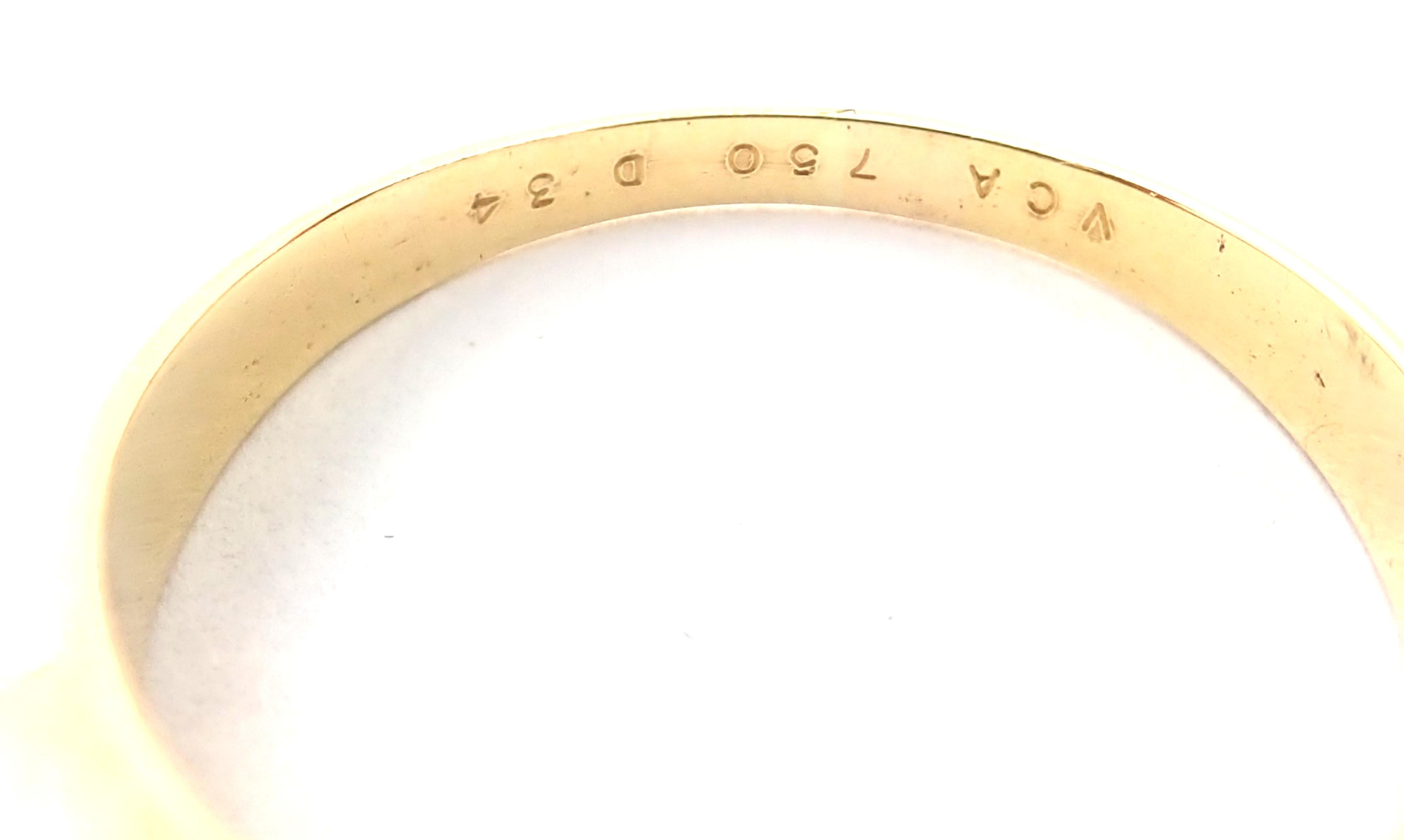 Vintage Van Cleef & Arpels Diamond Yellow Gold Band Ring 1