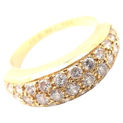 Vintage Van Cleef & Arpels Diamond Yellow Gold Band Ring