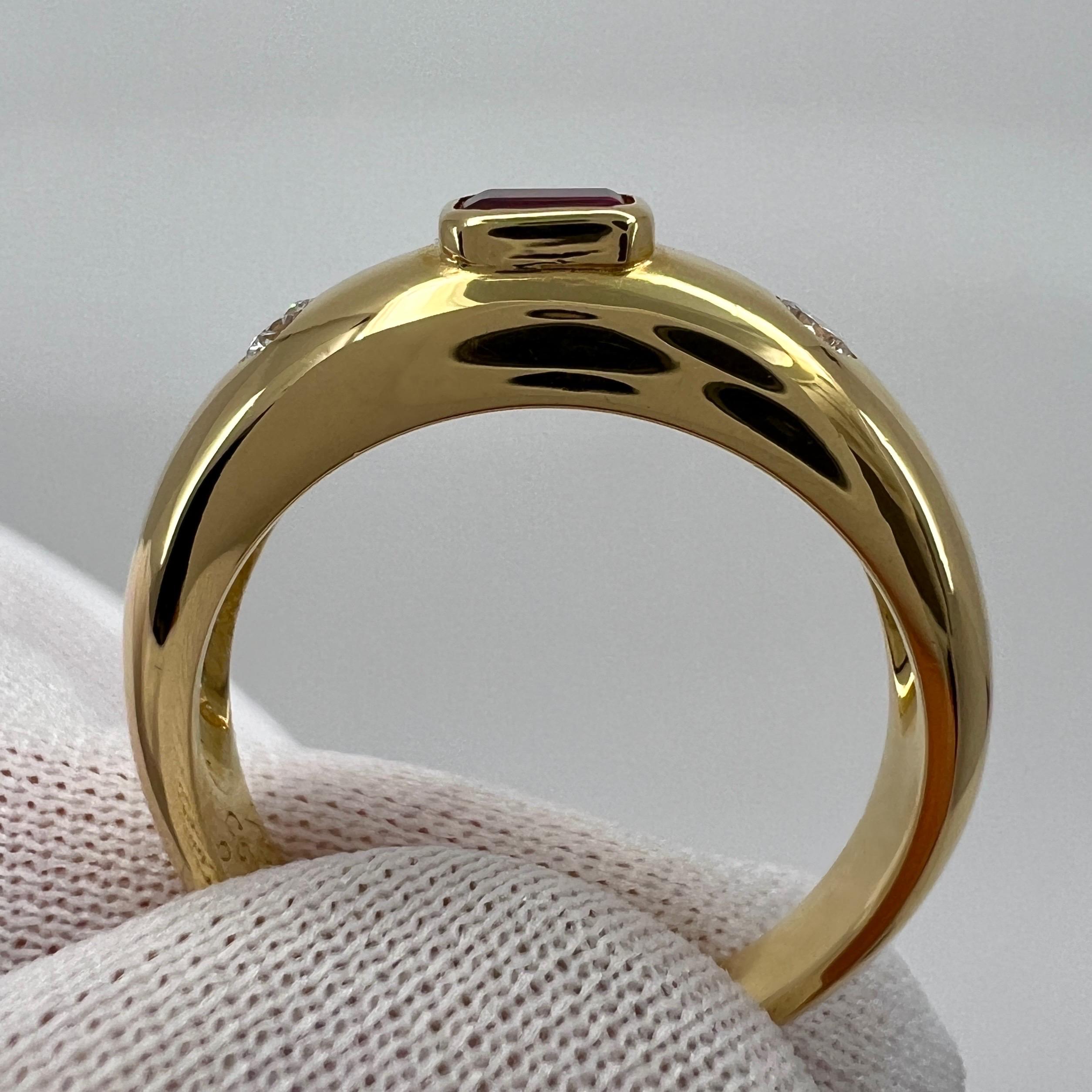 Van Cleef & Arpels Siegelring mit drei Steinen, Smaragdschliff Rubin & Diamant 6
