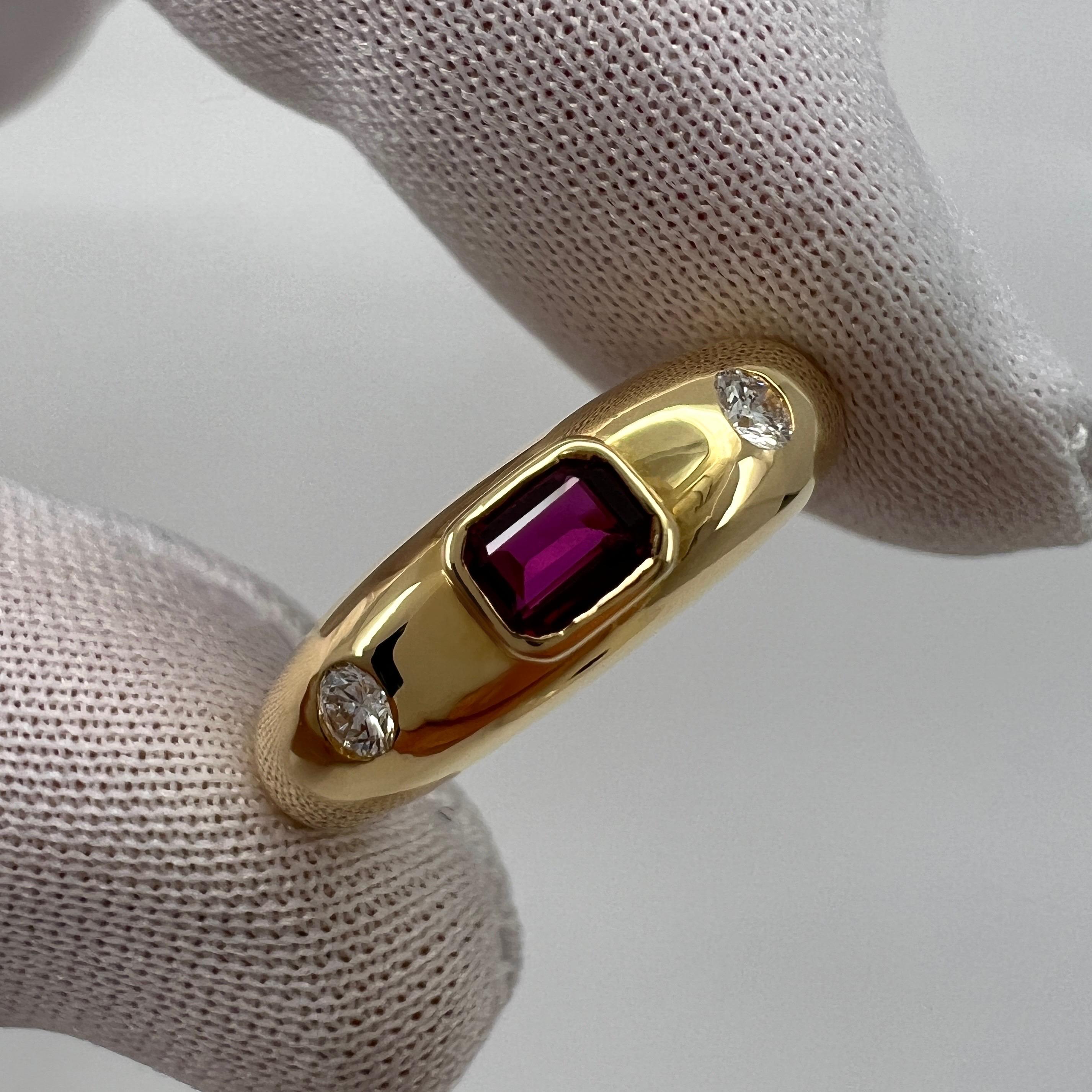 Van Cleef & Arpels Siegelring mit drei Steinen, Smaragdschliff Rubin & Diamant 7