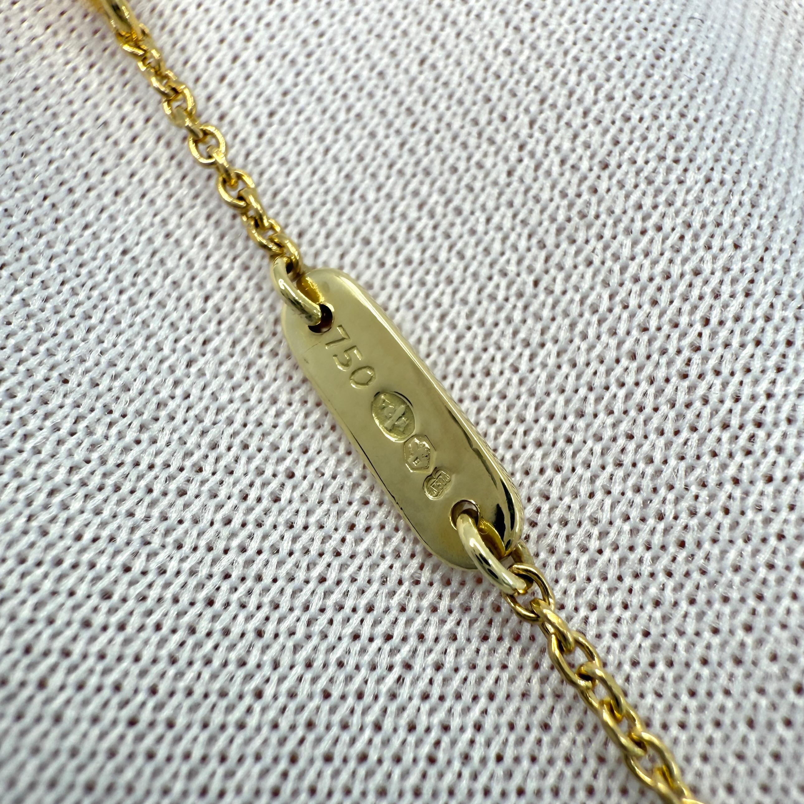Vintage Van Cleef & Arpels Fleurette Diamond 18k Yellow Gold Pendant Necklace en vente 4