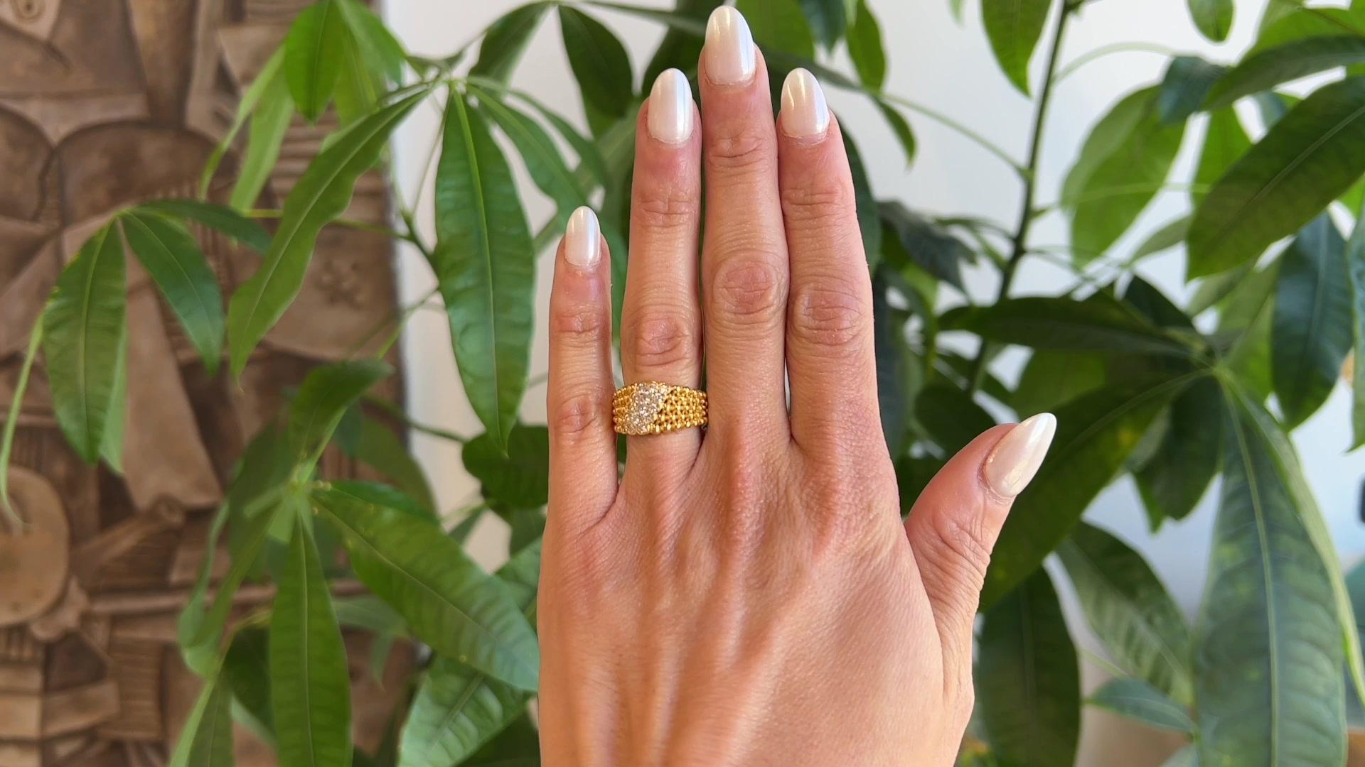 Van Cleef & Arpels Französischer 0,57 Karat Diamant-Ring aus 18 Karat Gelbgold (Rundschliff)
