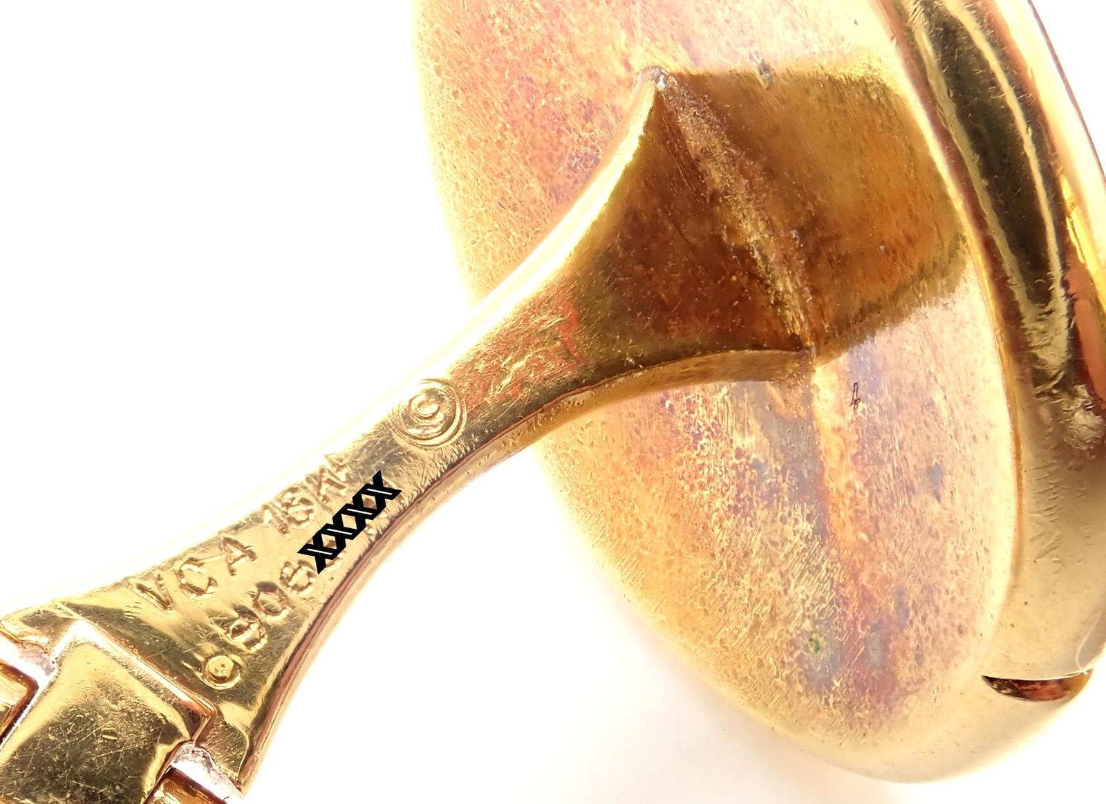 Vintage Van Cleef & Arpels Georges L'Enfant Zodiac Taurus Gelbgold Manschettenknöpfe im Angebot 3