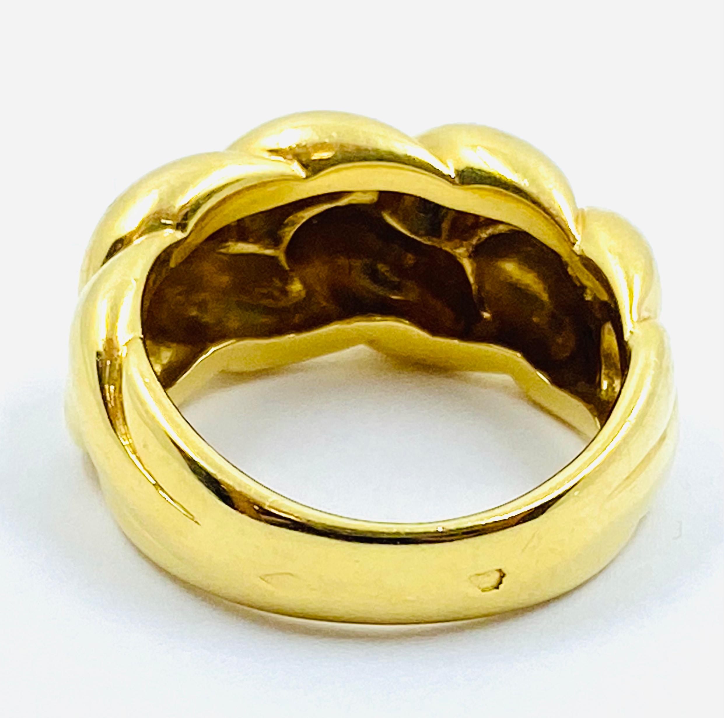 Women's Vintage Van Cleef & Arpels Gold Braided Band Ring For Sale