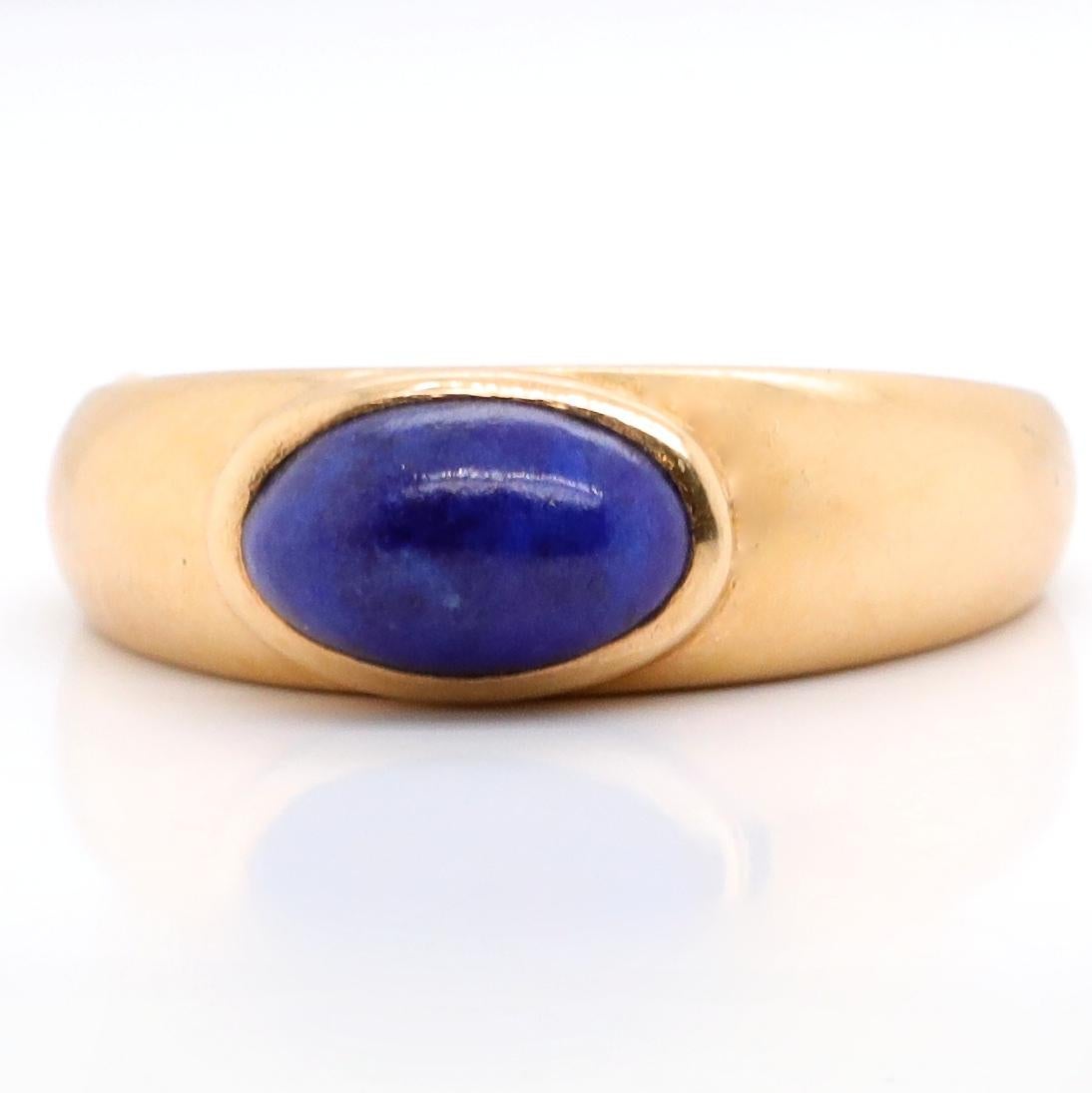Fun and colorful, these rings will brighten your day and add some color to your look. Stack them together or wear separately with jeans and a top for bright accent, or with an eventing dress to complete your look. Cabochon cut lapis lazuli and