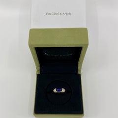 Vintage Van Cleef & Arpels Lapis Lazuli & Diamond 18k Gold & Platinum Dome Ring
